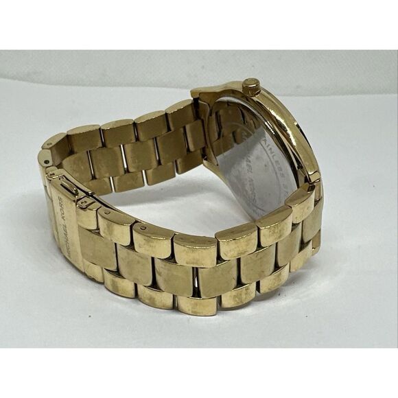 Michael Kors Slim Runway MK3179 Women\'s Gold Tone Analog Dial Wrist Watch NUL29 main image 7